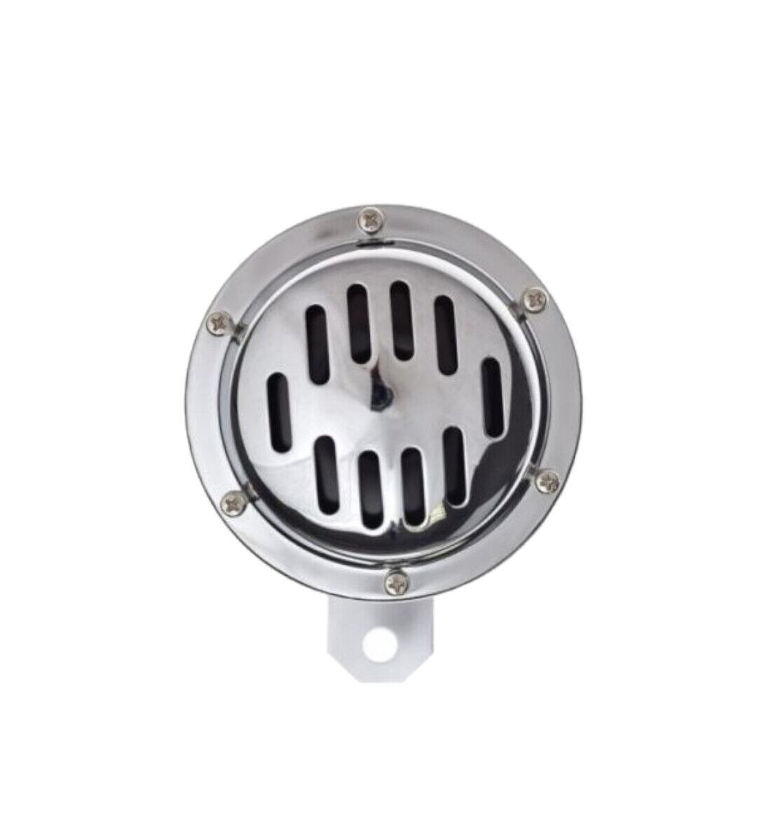 Klaxon moto en acier chromé 12V finition miroir haute qualité