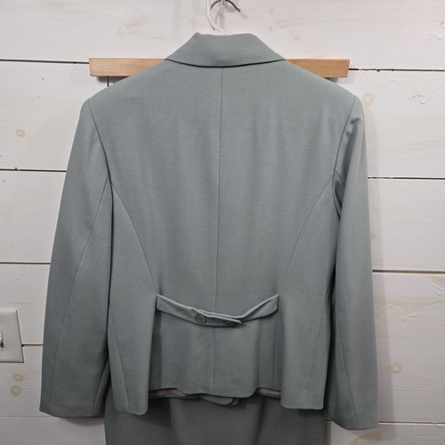 Conjunto blazer de 2 piezas para mujer Talbots talla 6 y falda talla 10 lana verde - Imagen 7 de 22