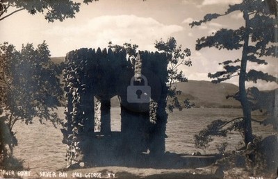 1940 Tower Point Silver Bay Lake George New York NY RPPC Photo Postcard COPY