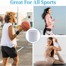 Fasce Per Il Sudore Da Polso In Cotone – Confezione Da 3 – Assorbenti Per Corsa, Palestra, Tennis – Unisex 15x8 Cm - 4