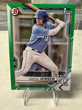 CARTER JENSEN Royals 2021 Bowman Draft Green RC  #/99
