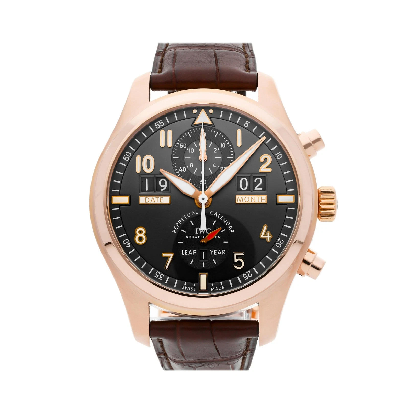 Orologio automatico IWC Pilot's Watches Spitfire calendario perpetuo oro rosa IW3791 03
