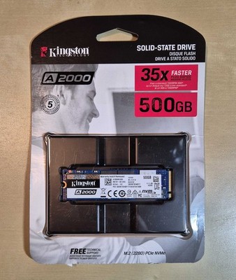 Kingston A2000 500GB SSD M.2 NVMe PCIe Gen 3.0 x4 2280 SA2000M8/500G