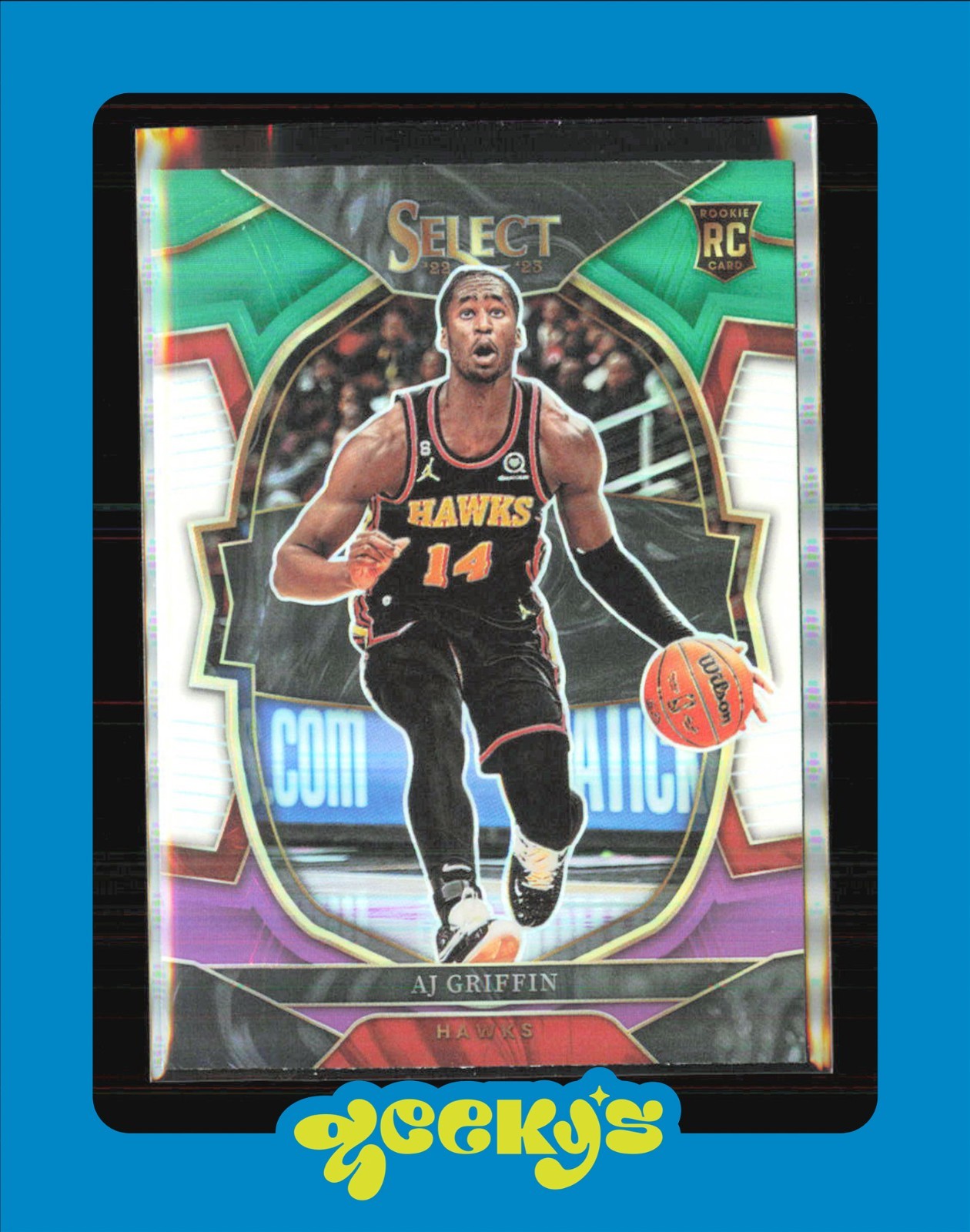 2022-23 Panini Select Green White & Purple Prizm AJ Griffin #88 (JGA)