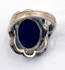 Vintage Sterling Silver Hand Carved Shell Cameo Marcasite Art Deco Ring Size 7 — photo 8