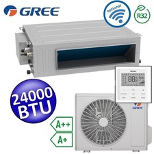 Climatiseur gainable Gree R32 24000Btu haute pression A++ A+ télécommande - U-