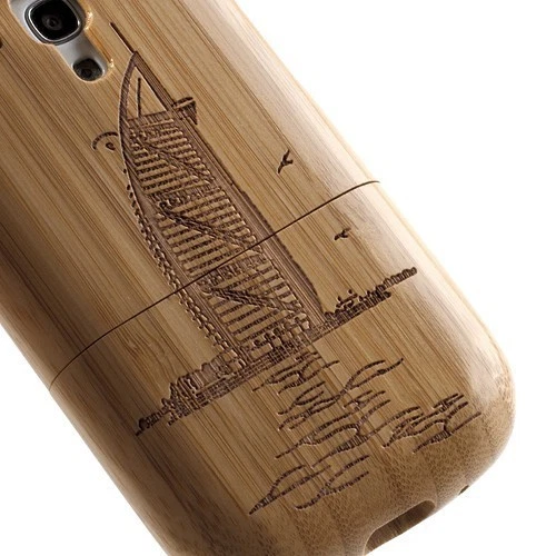 Echtholz Echt-Holz Bambus Hardcase Case Hülle Samsung Galaxy S3 mini GT-I8190 - Bild 4 von 4