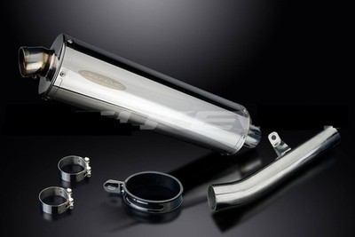 HONDA 600 CBR F -99/00- OVAL AUSPUFF SCHALLDÄMPFER EDELSTAHL 450mm-DELK