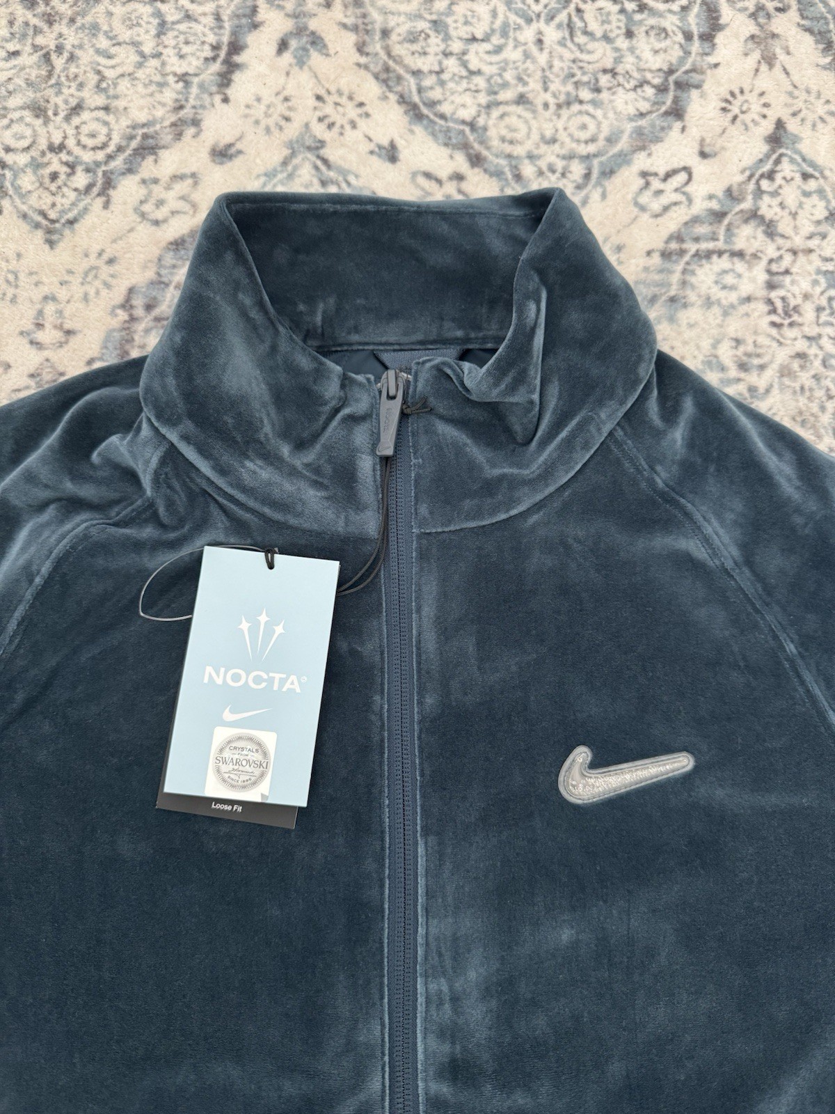 SACAI X NIKE Nike x NOCTA Giacca Swarovski Velour Zip DV3734 454 Uomo Taglia M
