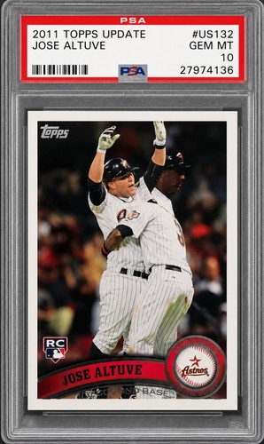 2011 Topps Update Jose Altuve RC #US132 PSA 10 Gem Mint Astros Rookie