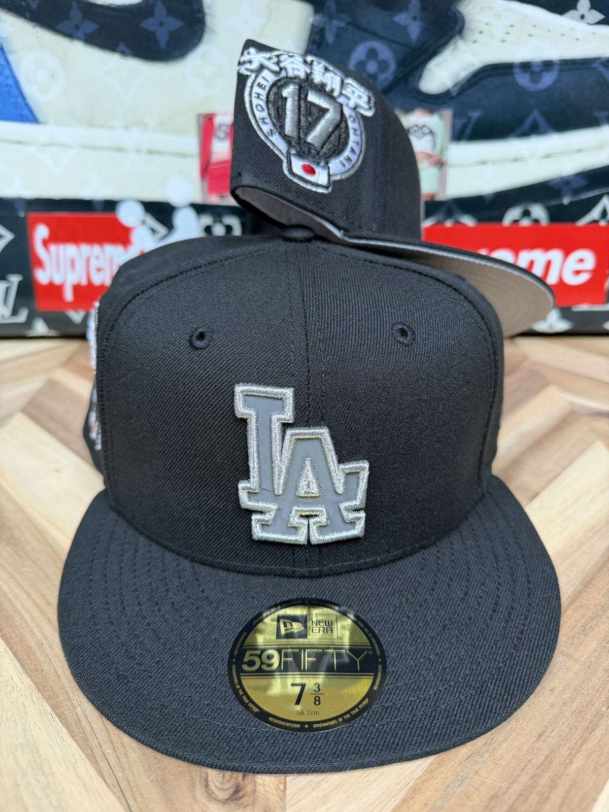 New Era Hat Club Wilder LA Dodgers Reflective Pack Black Cat 4 3m 7 3/8 Sold Out image 3