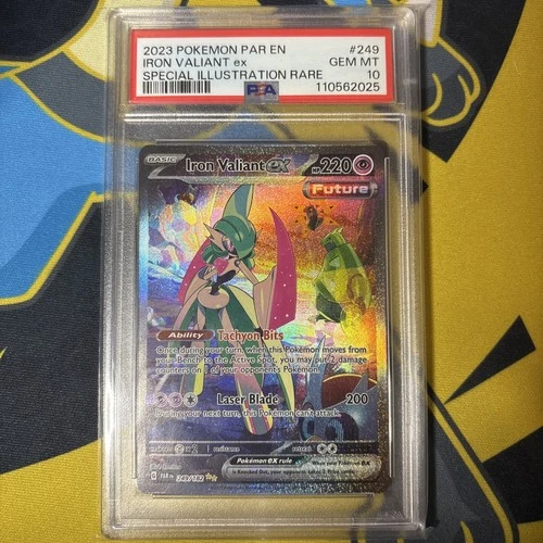Pokémon TCG Iron Valiant EX Paradox Rift 249/182 Special Illustration PSA 10
