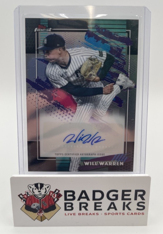 2026 Topps Finest Will Warren Autograph #FMA-WW New York Yankees AB