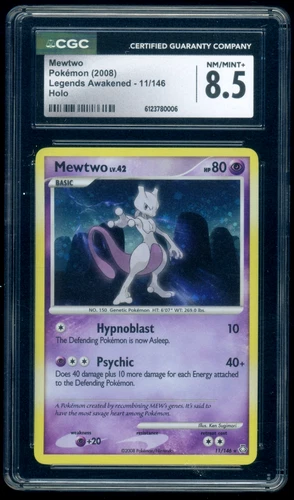 2008 Pokemon Mewtwo Legends Awakened Holo 11/146 CGC 8.5 NM/MT+