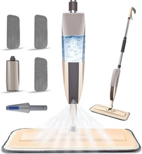 Microfiber Spray Mop for Floor Cleaning, Dry Wet Wood Floor Mop with 3 pcs Washa