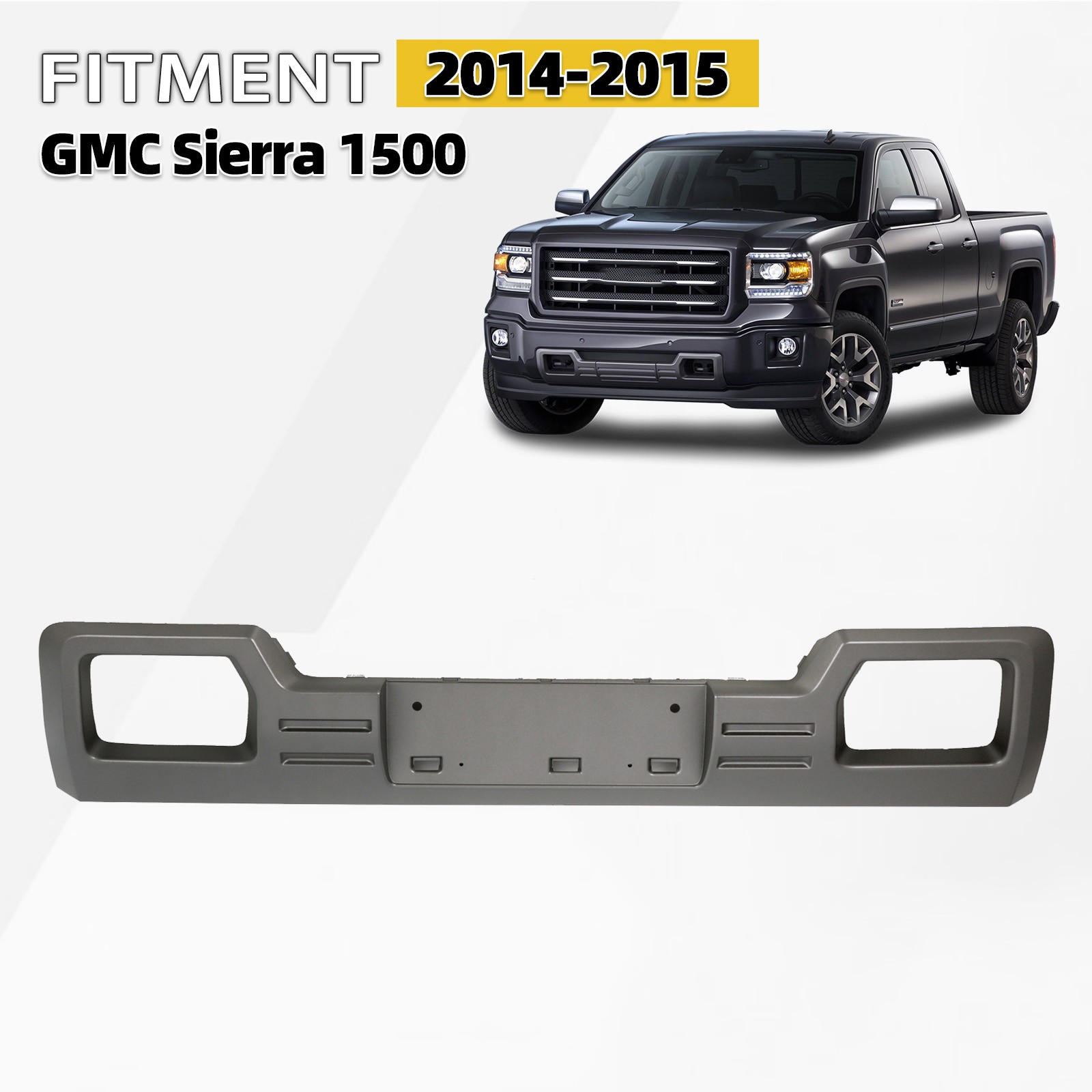 Front Bumper Impact Bar Skid Plate 2014-2015 GMC Sierra 1500 Lower 22902313