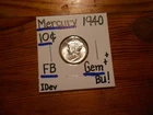 1940 Mercury Dime Gem BU++ FANTASTIC!!!! PQ!!!! Full Bands!!!! WOW!!!!!