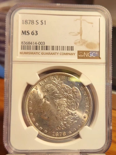 1878-S Morgan Silver Dollar NGC MS63 SEMI PL #3
