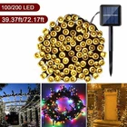 Solar Powered 100 / 200 LEDs String Fairy Tree Light Outdoor Wedding Party Decor