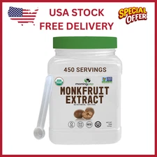 100% Pure Monk Fruit extract sweetener, No Erythritol, Monkfruit Extract Powd...