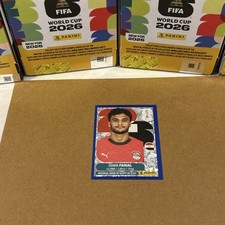 2026 Panini World Cup Sticker Blue Crumple Parallel Egypt Osama Faisal EGY16