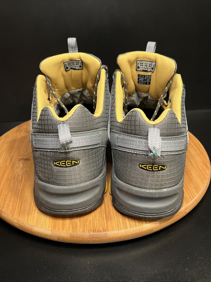 Keen Hiking Shoes Outdoor Sneakers Mens 12 Gray Yellow Lace  display picture 2