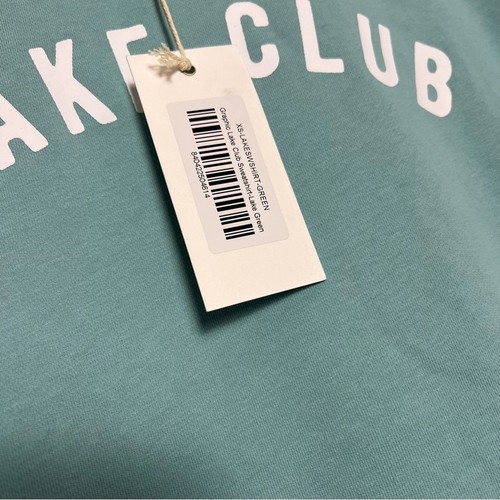 NWT Marea Lake Club Crewneck Cropped Sweatshirt Pullover Green Women’s XS - Picture 4 of 8