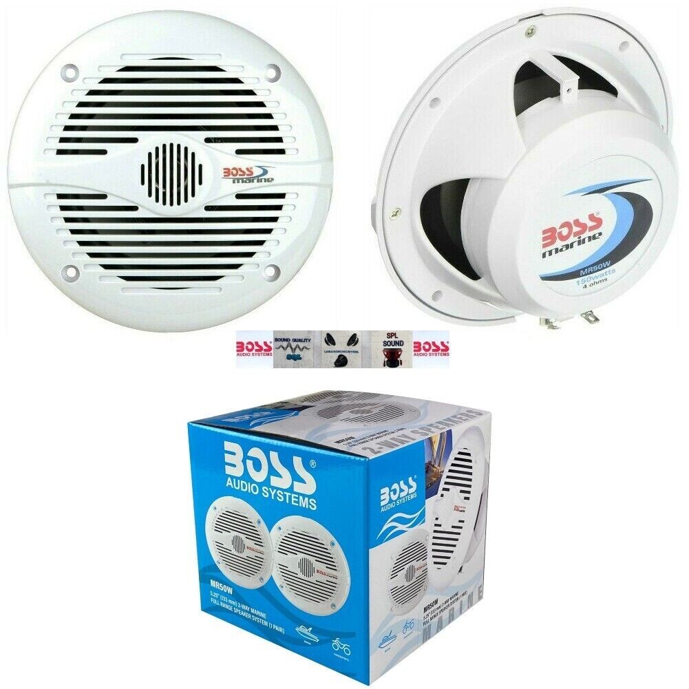 2 BOSS AUDIO MR50W altoparlanti 13,5 cm 150 watt max piscina barca impermeabili