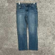 Arizona Jeans Girls Tag 10.5 Plus Actual 29x25.5 Straight Leg Denim Med Wash