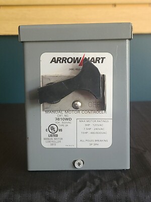 Arrow Hart 7810WD-C Manual Motor Controller 7810WD 30A-600V TYPE 3R NEW No Box