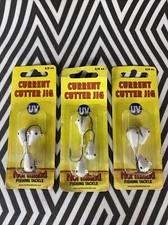 Northland Tackle 3/8oz UV Current Cutter Jig - White (3 Packs) Walleye Jigs
