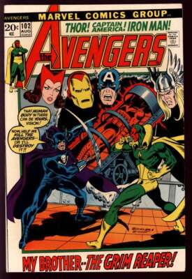 AVENGERS #102 9.2 // GRIM REAPER APPEARANCE MARVEL COMICS 1972 | eBay