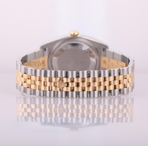 Rolex Mens Datejust 116233 Jubilee 36mm 18k Fluted Bezel White MOP Diamond Dial - Picture 5 of 5