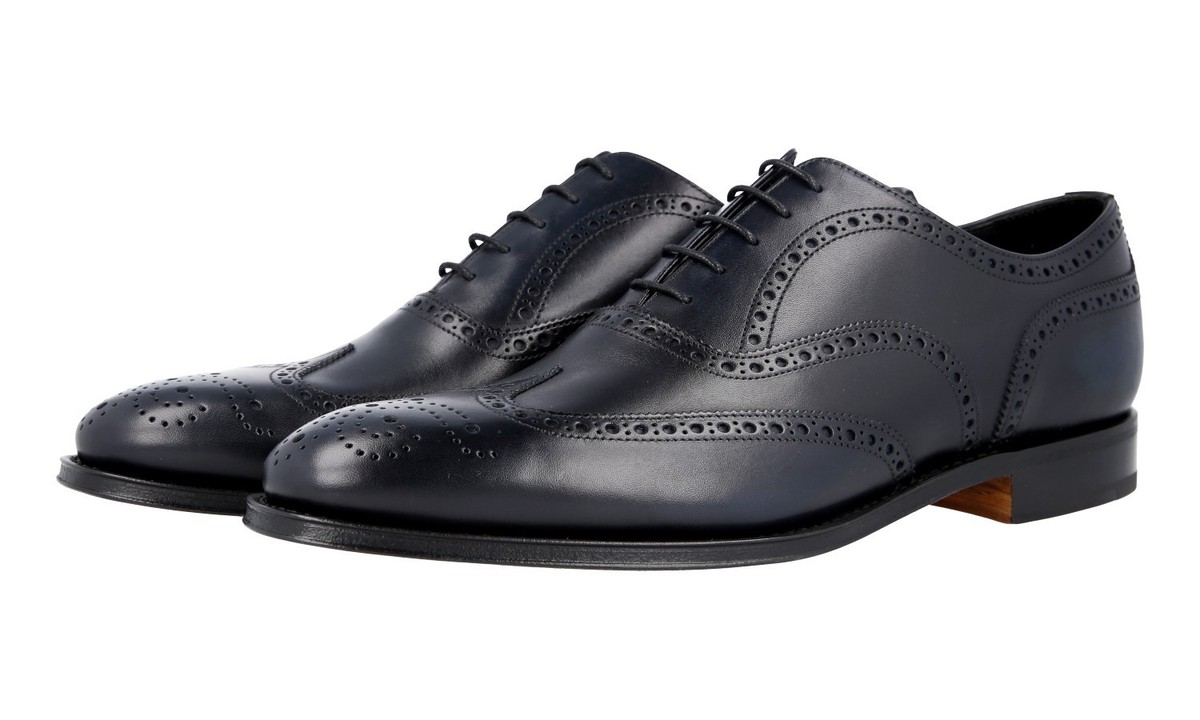 NEW PRADA Mens Air Sole Derby Full Brogue Leather Business Shoes Black Size 9 Prada Brogue Derby platform shoes - Men|2EE09830VWF0207FA000 main image 2