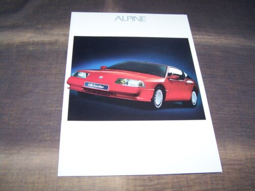 TOPRARITÄT Herrlicher Prospekt Renault Alpine V6 Turbo von 1989 !!! - Afbeelding 1 van 4