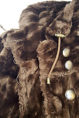 Thomas Albrecht Faux Fur Coat Jacket Cosy Velvet Plush Collar Brown L Xl  2Xl 3Xl | Ebay