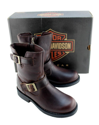 HARLEY DAVIDSON Barlyn 7'' Engineer Size 9.5 M Brown Leather Women Riding Boots