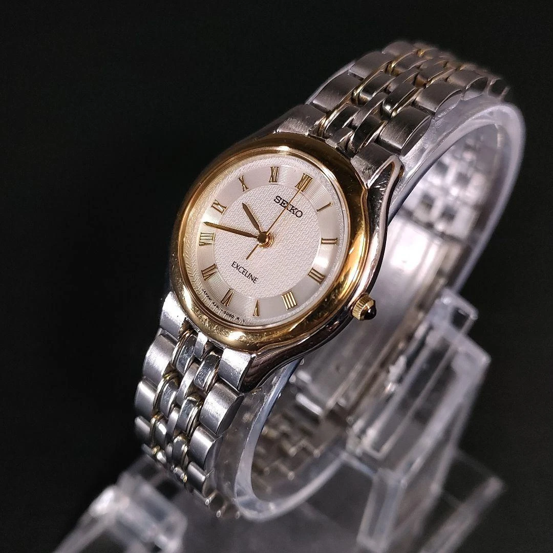 Pole Working Product Seiko Exceline 4J41 Silver Gold