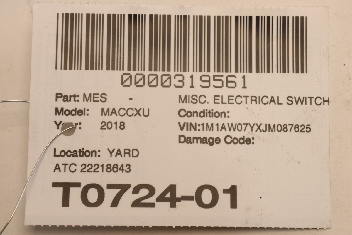 2008-2023 MACK CXU613 MP8 MUD SNOW ATC OFF CONTROL SWITCH