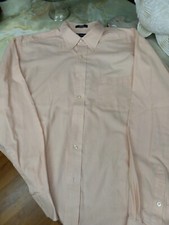 CHAPS Dress SHIRT, sz XL, 17-17.5, Sleeves 36/37, Peach, Button Down Collar,...
