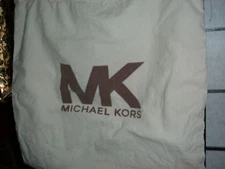Michael Kors MK cotton canvas large shoe bag travel storage drawstring 