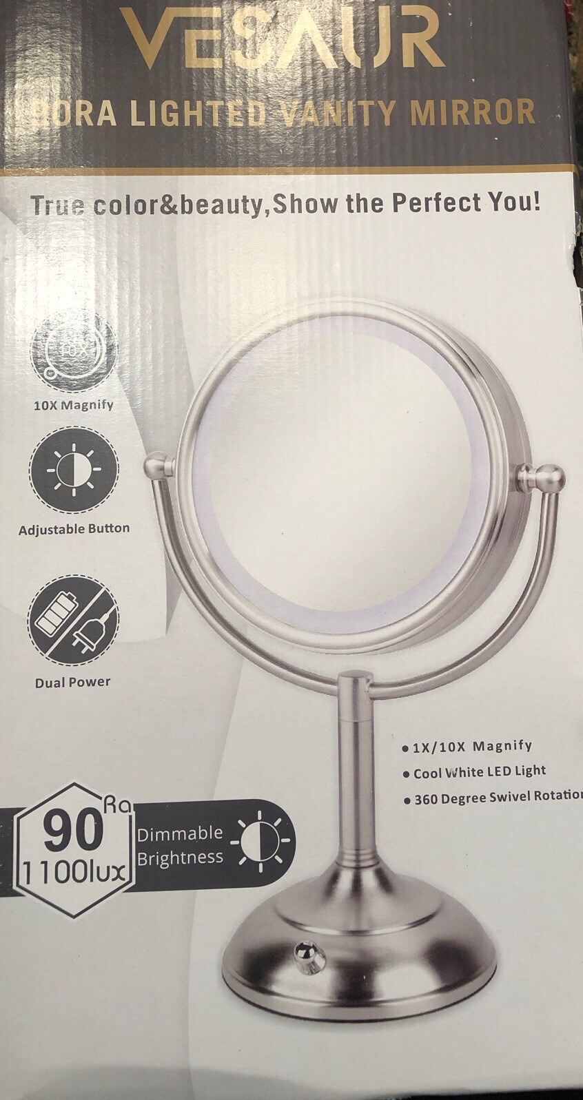 Easehold Tri-Fold 3 Panel Vanity Mirror in White DJZ002OT/US  