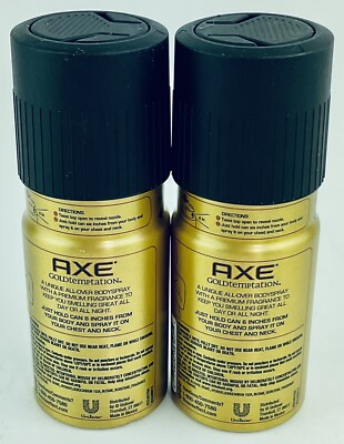 AXE GoldTemptation Deodorant Body Spray All Day Fresh 4 oz cans 2