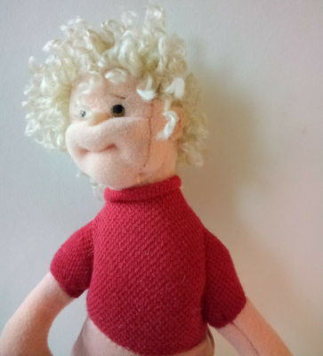 VINTAGE Ty Teenie Beanie Bopper Rugged Rusty Posable Plush Doll