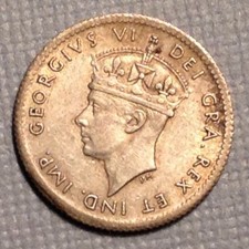 1941 C Newfoundland Canada George VI Five 5 Cents  - FREE US SHIPPING cd -