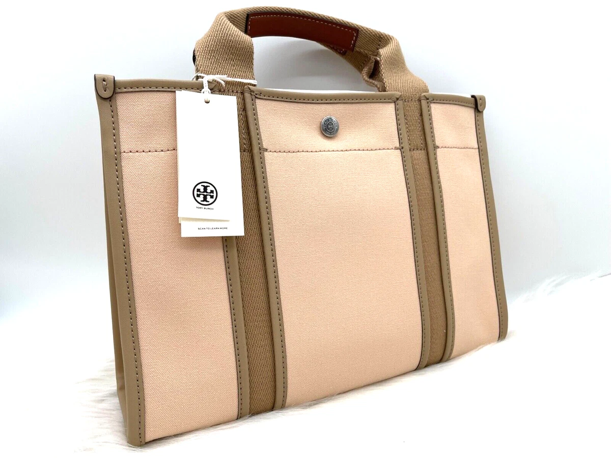 AUTH NWT Tory Burch Women's Twill Canvas Top Handles Small Tory