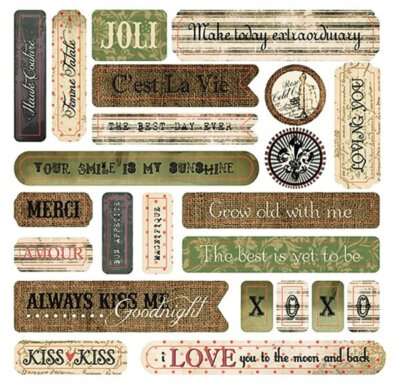 Glitz Design, French Kiss, Epoxy Words, Best Day Ever, Phrase Stckers 