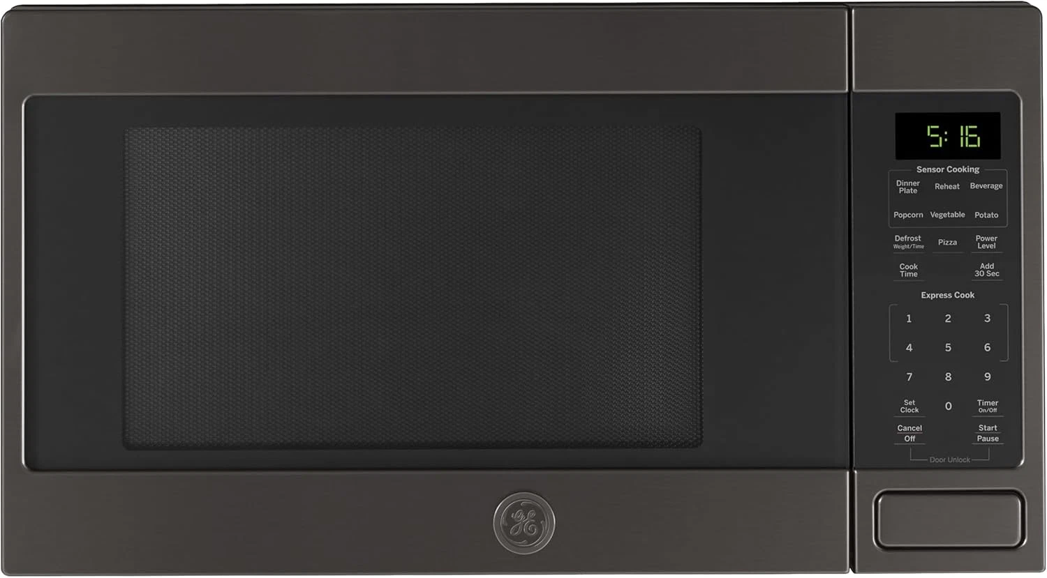Powerful 1.6 Cu. Ft Microwave Oven with 8 Auto Settings & Child Lock, Black Stai