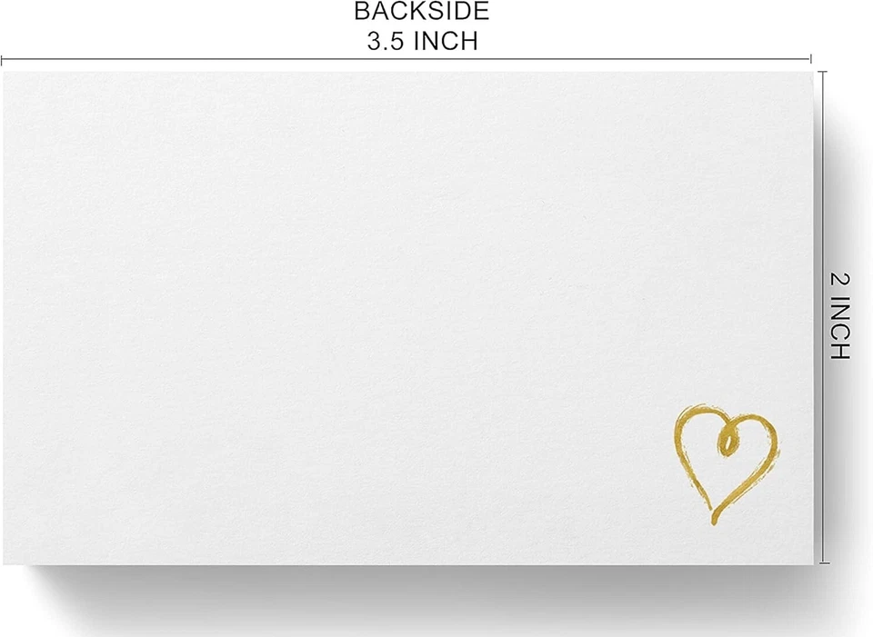 100 Pack Thank You Cards with Gold Heart Design for All Occasions, 3.5x2 Inch - Изображение 3 из 4