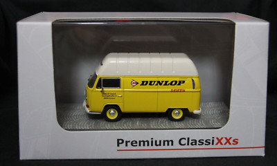 1:43 PREMIUM CLASSIXXS 11261 VW T2a High roof ''DUNLOP Reifen'' yellow/white, OVP
